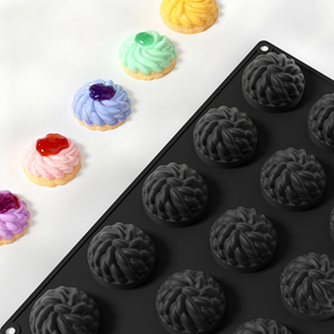 Molde de Silicona para Pastel de Mousse de 15 Cavidades, Antiadherente, Libre de BPA, Platino, LFGB, de la Fábrica MUYULINS - Product Image 1
