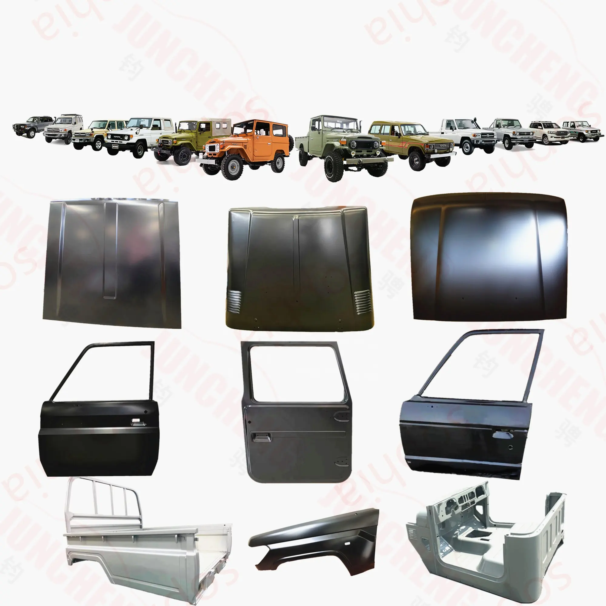 Land cruiser-piezas de carrocería para capó de puerta, FJ40, FJ43, FJ44, FJ45, FJ60, LC70, FJ73, FJ75, FJ78, FJ79, FJ80, FJ90, FJ100, FJ120, FJ150, FJ200, LC300