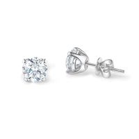 IGI Sertifikalı Yuvarlak Kesim Pırlanta Küpe 0.5ct-2ct Laboratuvar Pırlanta Küpe Koleksiyonu DEF EX VS2 VS1 Kızlar İçin
