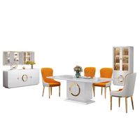 Ensemble de table et de chaises de salle à manger de style fermier italien carré de luxe sur mesure avec avis sur 6, 8 ou 10 chaises