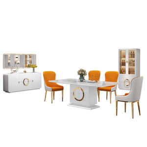 Set Tavolo da Pranzo e Sedie di Lusso Personalizzabile in Stile Fattoria Italiana con Opzioni da 6, 8 o 10 Sedie - Product Image 1