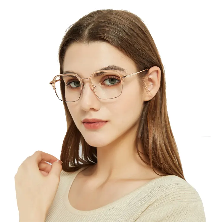 Zejiang-gafas cuadradas de acetato y Metal para hombre y mujer, anteojos de diseñador de moda con marco óptico, a precio de fábrica