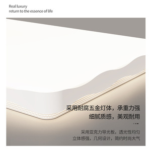 Dongbao <b>Modern</b> Minimalist Rectangular <b>Ceiling</b> Lamp 119 Cream Living Room Eye Protection <b>LED</b> <b>Light</b> - Product Image 1
