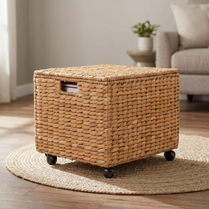 Panier de rangement en rotin de conception chaude panier de rangement de placard écologique pour emballage OEM de chambre à coucher de salon au Vietnam - Product Image 1