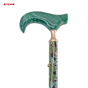 Canne pliante réglable en alliage d'aluminium à 5 sections avec dragonne légère et capacité de charge de 110kg pour une marche pratique - Product Image 3