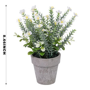 RUOPEI - Planta <span class=keywords><strong>Artificial</strong></span> de Hierba y Flores Púrpuras Mixtas, Inodora, en Maceta de PE, Lavanda, Resistente a los Rayos UV, Ecológica, para Hogar, Oficina, Mesa - Product Image 3