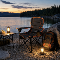 Fauteuil pliant Oxford en acier moderne personnalisé, extra large, léger, durable, portable, pour le camping, la pêche, le pique-nique