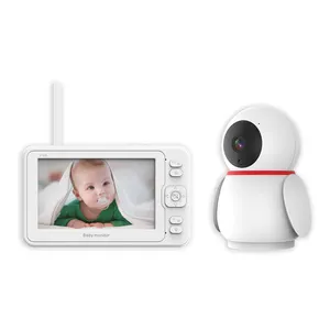 Telecamere monitor 5.0 pollici con visione notturna 360 panoramica smart Baby Baby Sleeping Monitor PTZ Video Baby Monitor Camera