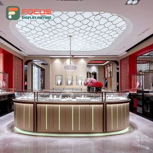 Custom Jewelry Display Counter Wood Frame Jewelry Shop Showcase Cabinet - Product Image 2