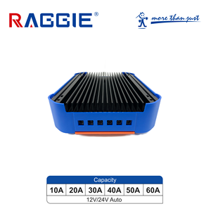 Contrôleur de charge solaire <span class=keywords><strong>MPPT</strong></span> RAGGIE série RG-CN 10 à 60A 12V 24V avec écran LCD automatique et double port USB pour système hors réseau - Product Image 3