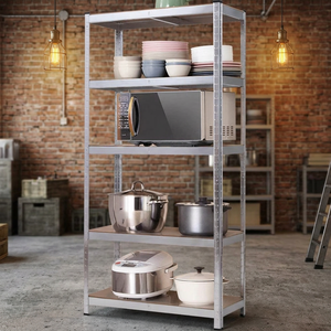 Galvanized Light Duty Rack Home Warehouse Shelf <b>Storage</b> Boltless Steel Rack 5 Layers Adjustable Metal Rack Steel MDF Shelving - Product Image 2