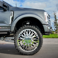 Jantes forgées DRW polies sur mesure 22X8.25 28X8.25 avec enjoliveurs flottants 10X225 8X165.1 pour Ford F250 Super Duty