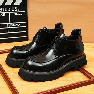 Mocasines de cuero de vaca en capas, zapatos formales de negocios para hombre de cuero genuino, botas de cuero vintage estilo británico - Product Image 2