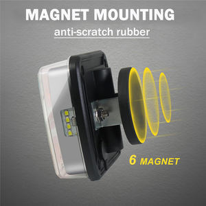 Feu <span class=keywords><strong>arrière</strong></span> <span class=keywords><strong>sans</strong></span> <span class=keywords><strong>fil</strong></span> pour camion, feu de freinage LED avec aimant, feu <span class=keywords><strong>arrière</strong></span> bicolore rouge et jaune - Product Image 4