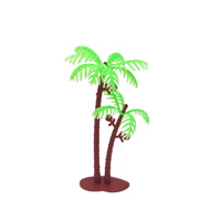 Ornements de scène pour table de sable : Palmiers de coco, œufs de dinosaure, clôture, nid d'œufs, volcan - Accessoires de jouets pour enfants en PVC, décorations de gâteaux