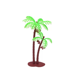 Ornements de scène pour table de sable : Palmiers de coco, œufs de dinosaure, clôture, nid d'œufs, volcan - Accessoires de jouets pour enfants en PVC, décorations de gâteaux - Product Image 4