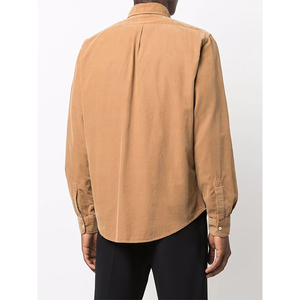 เสื้อเชิ้ตผู้ชายคอตั้ง แขนยาว ผ้าฝ้ายคุณภาพสูง สไตล์ลำลอง สีกากี สำหรับฤดูร้อน ผลิตจากโรงงาน ไม่ยับง่าย - Product Image 2