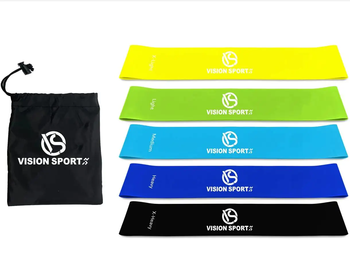 Eco Friendly 100% Latex Yoga Fitness Exercise Resistance Loop Bands With Custom Logo