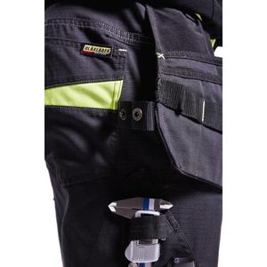 Blaklader กางเกง149613309933C60ผ้ายืดพร้อมกระเป๋าใส่ตะปูสีดำ/ สีเหลืองกางเกงทำงาน7330509548660 - Product Image 5