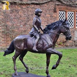 Estatua de gran caballo de bronce para chica, estatua Sexy para jardín al aire libre - Product Image 6