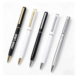Hot Sale Customized Logo <strong>Ballpoint</strong> <strong>Pen</strong> Slim <strong>Metal</strong> Senior Novelty Design 1.0mm Business Promotional Office Hotel Advertising Gift - Product Image 1
