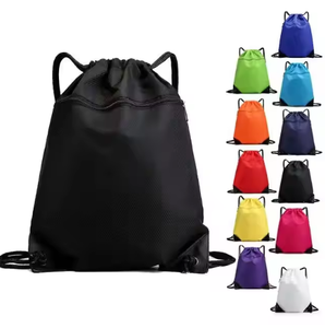 Custom Logo Promotional Waterproof Gym Bag Polyester and Nylon Draw <b>String</b> Sports Backpack for Swimming and Gym Use - Product Image 6