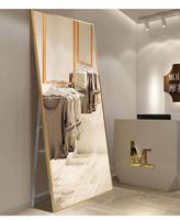 Miroir sur pied populaire en alliage d'aluminium avec cadre, miroir de dressing pleine longueur, miroir de sol tendance pour usage décoratif