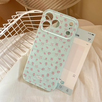 Nouvelle coque de téléphone portable à motif floral et nœud papillon pour iPhone 13 14 15 16 17 Pro Max, coque de protection antichoc