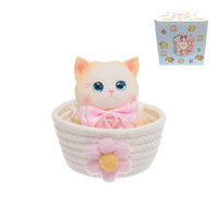 Jouets personnalisés à presser en forme de chat, cochon, lapin – Jouets souples à remontée lente pour soulager le stress – Cadeaux mignons en forme d'animaux pour filles et bureau