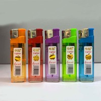 Briquet électronique jetable transparent 5 couleurs en plastique pour cigarettes