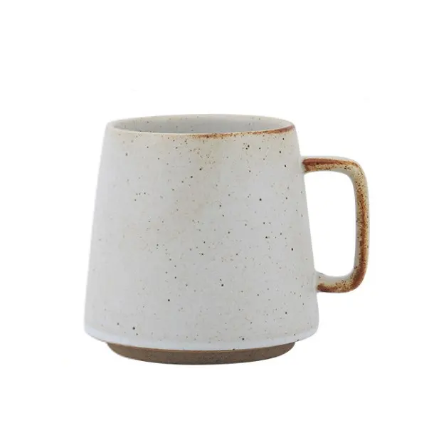 Große Größe Retro Elfenbein Keramik leere Kaffeetasse 380ml Steinzeug Tasse Verwendung im Büro
