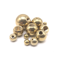 Tapped Brass Ball Internal Thread Hole H62 Solid Metal Sphere Polished Precision Hardware Accessory Fitting Part