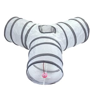 2024 nuovo <span class=keywords><strong>Tunnel</strong></span> per gatti bianchi forma a forma di T forma a forma di gatto giocattoli <span class=keywords><strong>Tunnel</strong></span> pieghevoli - Product Image 2