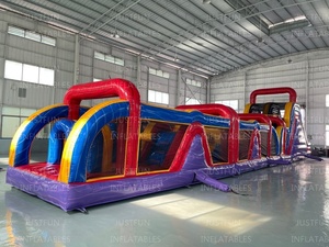 Pista <span class=keywords><strong>de</strong></span> Obstáculos Inflable Marble Mania <span class=keywords><strong>de</strong></span> 70 Pies con Tobogán Gigante <span class=keywords><strong>para</strong></span> <span class=keywords><strong>Adultos</strong></span> <span class=keywords><strong>para</strong></span> Alquiler - Product Image 2