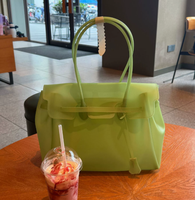 Sac fourre-tout de luxe personnalisé en PVC effet gelée, étanche et élégant, sac à main à bandoulière pour femme, idéal pour les voyages