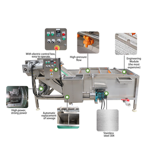 Nueva planta de procesamiento de patatas fritas, equipo de setas, lavadora comercial de caña de azúcar, lavado de <span class=keywords><strong>mejillones</strong></span> de doble burbuja - Product Image 6