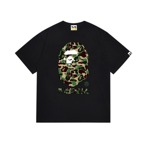 Nouveau <span class=keywords><strong>T</strong></span>-<span class=keywords><strong>shirt</strong></span> décontracté <span class=keywords><strong>streetwear</strong></span> pour homme Bapees Premium 2026, coupe classique, style hip-hop |   Tissu en coton tissé 100% 300g à imprimé camouflage requin Laser Ape - Product Image 1