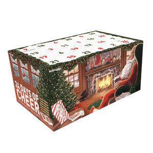 24 jours Noël <span class=keywords><strong>calendrier</strong></span> de l'<span class=keywords><strong>avent</strong></span> boîte-cadeau vide <span class=keywords><strong>bière</strong></span> vin carton compte à rebours emballage avec revêtement UV et gaufrage - Product Image 2