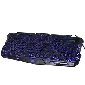 M200 Backlit Wired Keyboard Russian 114-key Thin film keyboard multimedia shortcut keys black game office
