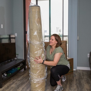 Waterproof HDPE Rug Storage Bag Carpet Protective Plastic <b>Polybag</b> with Vent Holes OEM Logo - Product Image 4