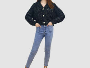 Suéter Cárdigan Personalizado de <span class=keywords><strong>Hilo</strong></span> para <span class=keywords><strong>Mujer</strong></span>, Manga Larga, Cuello en V, Estilo Casual a la Moda con Decoración de Botones para Invierno - Product Image 5