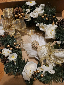 Grande <span class=keywords><strong>couronne</strong></span> <span class=keywords><strong>de</strong></span> porte <span class=keywords><strong>de</strong></span> Noël géante Décorations <span class=keywords><strong>de</strong></span> guirlande <span class=keywords><strong>de</strong></span> Noël pour porte d'entrée - Product Image 3