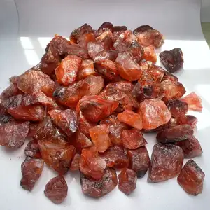 Crystal Raw Stone Wholesale Natural Crystal Rough Stone Raw Gemstone Mineral Red Fire Quartz Raw Stone For Healing