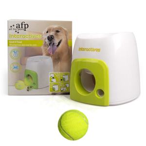 Giocattolo volante automatico per cani lancio di campi da Tennis lanciatore di palline per animali domestici dispositivo di emissione alimentare alimentatore interattivo per cani lanciapalle - Product Image 1