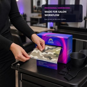 Feuilles de papier aluminium colorées imprimées pour la coloration, les mèches, le décoloration et la teinture des cheveux en salon professionnel - Product Image 3