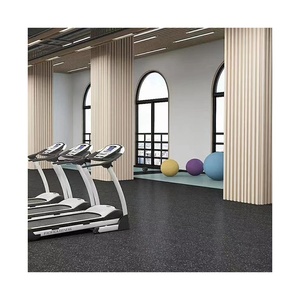 Đen + EPDM hạt không độc hại phòng tập thể dục cao su thảm sàn 15 mét - Product Image 3