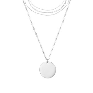 Version coréenne pendentif de marque en acier inoxydable collier de clavicule multicouche à la mode collier à couches transfrontalières en gros - Product Image 6