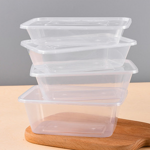 Boîte à lunch jetable en PET <span class=keywords><strong>micro</strong></span>-ondable avec bord renforcé et base plate pour les repas à emporter au bureau - Product Image 4