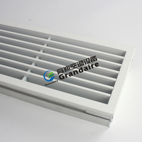 Grilles linéaires fixes en aluminium modernes pour sortie d'air de climatisation