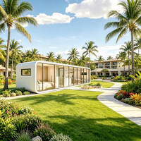 Maison préfabriquée Apple Cabin avec chambre à coucher, chambre d'hôtel capsule préfabriquée, pod de couchage